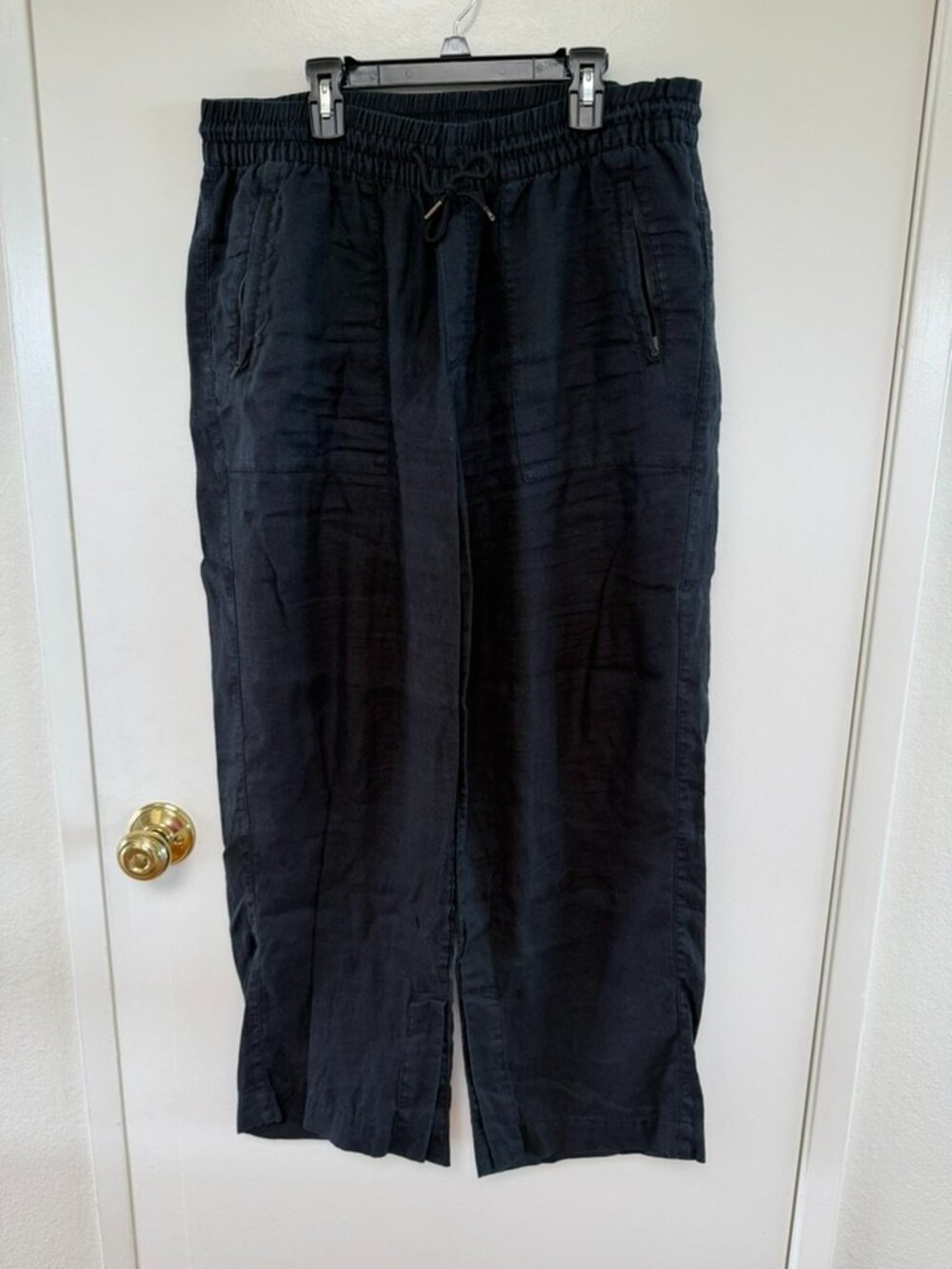 Athleta Retreat Linen High Rise Wide Leg Pant Medium